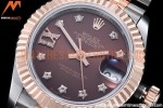 Rolex - DJ Ladies 28mm Jub Flt 904L RG/SS Brn/S-Dia GMF A2671