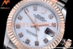 Rolex - DJ Ladies 28mm Jub Flt 904L RG/SS M-Wht/Dia GMF A2671
