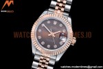 Rolex - DJ Ladies 28mm Jub Flt 904L RG/SS Brown/Dia GMF A2671