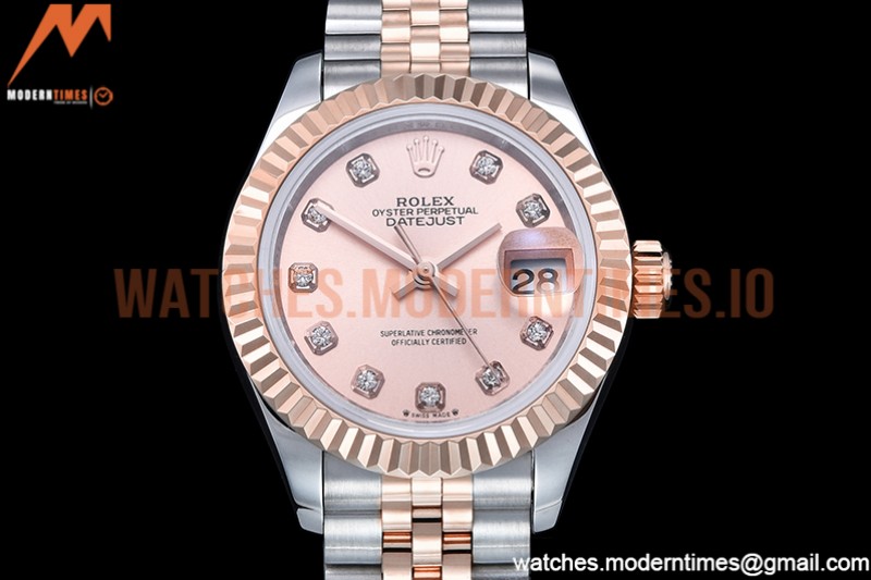 Rolex - DJ Ladies 28mm Jub Flt 904L RG/SS RG/Dia GMF A2671