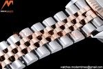 Rolex - DJ Ladies 28mm Jub Flt 904L RG/SS Silv/Dia GMF A2671