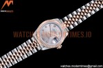 Rolex - DJ Ladies 28mm Jub Flt 904L RG/SS Silv/Dia GMF A2671