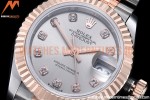Rolex - DJ Ladies 28mm Jub Flt 904L RG/SS Silv/Dia GMF A2671