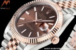 Rolex - DJ2 41mm 126331 Jub Flt 316L RG/SS Chocolate/Stk A+F VR3235