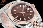 Rolex - DJ2 41mm 126331 Jub Flt 316L RG/SS Chocolate/Stk A+F VR3235