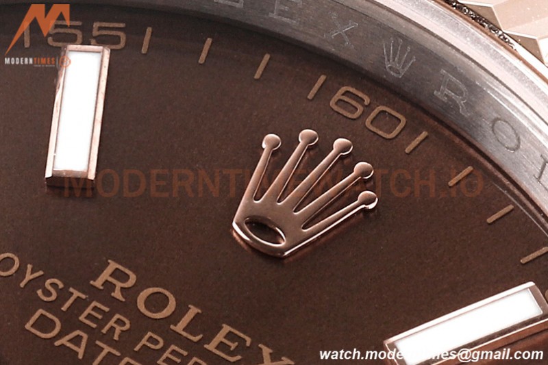 Rolex - DJ2 41mm 126331 Jub Flt 316L RG/SS Chocolate/Stk A+F VR3235