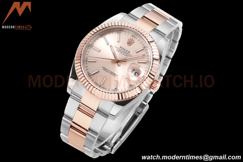 Rolex - DJ2 41mm 126331 Oys Flt 316L RG/SS P-Gold/Stk A+F VR3235