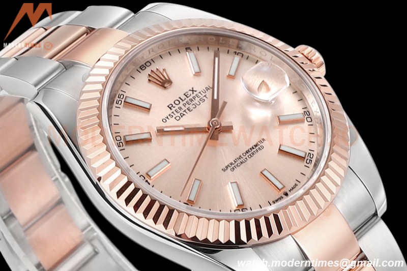 Rolex - DJ2 41mm 126331 Oys Flt 316L RG/SS P-Gold/Stk A+F VR3235