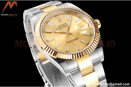 Rolex - DJ2 41mm 126333 Oys Flt 316L YG/SS YG/Stk A+F VR3235
