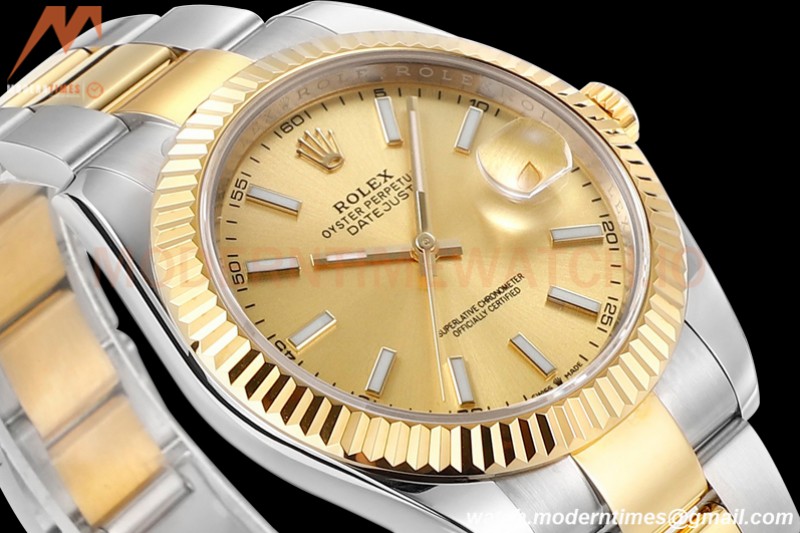 Rolex - DJ2 41mm 126333 Oys Flt 316L YG/SS YG/Stk A+F VR3235