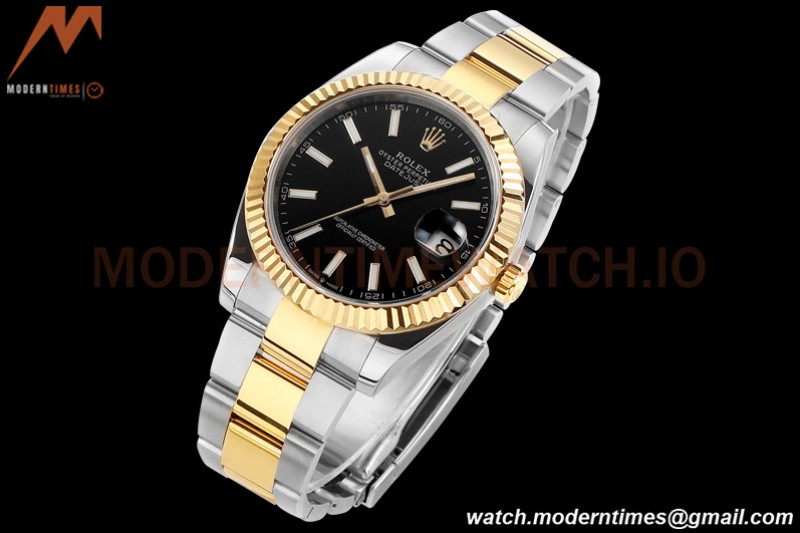 Rolex - DJ2 41mm 126333 Oys Flt 316L YG/SS Black/Stk A+F VR3235