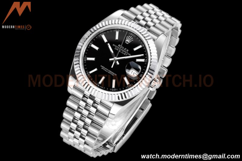Rolex - DJ2 41mm 126334 Jub Flt 316L SS/SS Black/Stk A+F VR3235