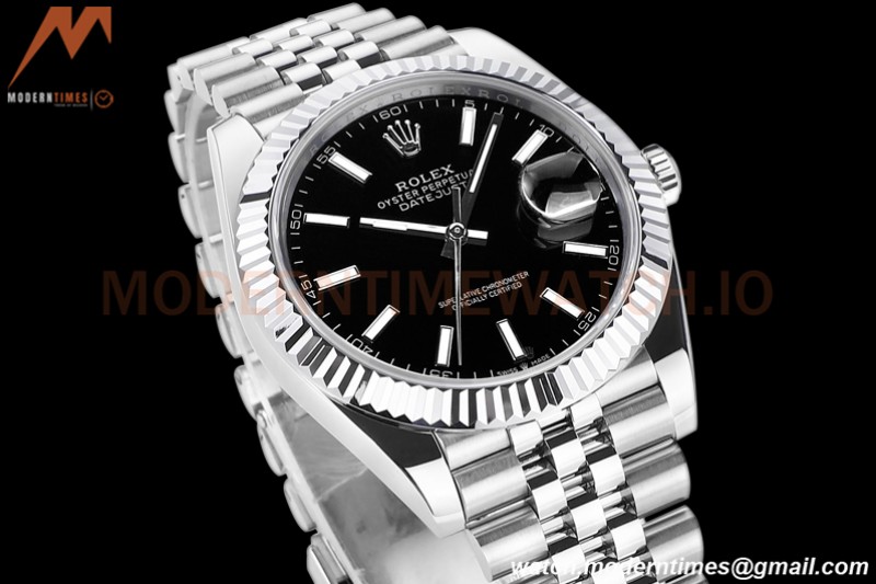 Rolex - DJ2 41mm 126334 Jub Flt 316L SS/SS Black/Stk A+F VR3235