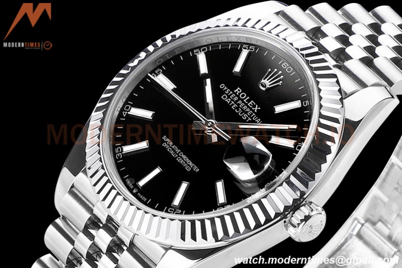 Rolex - DJ2 41mm 126334 Jub Flt 316L SS/SS Black/Stk A+F VR3235