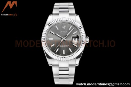 Rolex - DJ2 41mm 126334 Oys Flt 316L SS/SS Grey/Stk A+F VR3235
