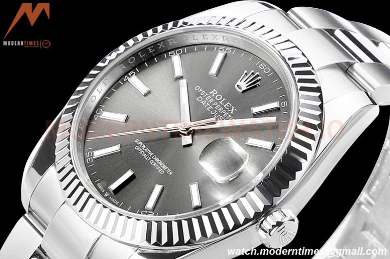 Rolex - DJ2 41mm 126334 Oys Flt 316L SS/SS Grey/Stk A+F VR3235