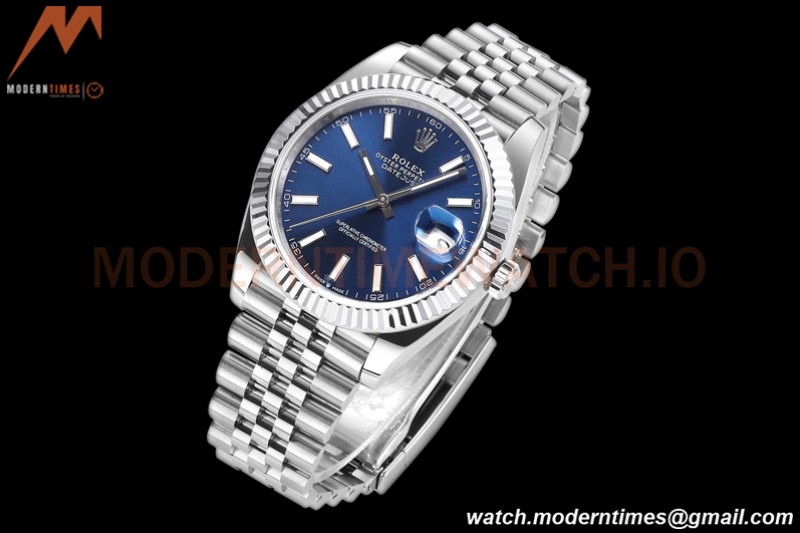 Rolex - DJ2 41mm 126334 Jub Flt 316L SS/SS Blue/Stk A+F VR3235