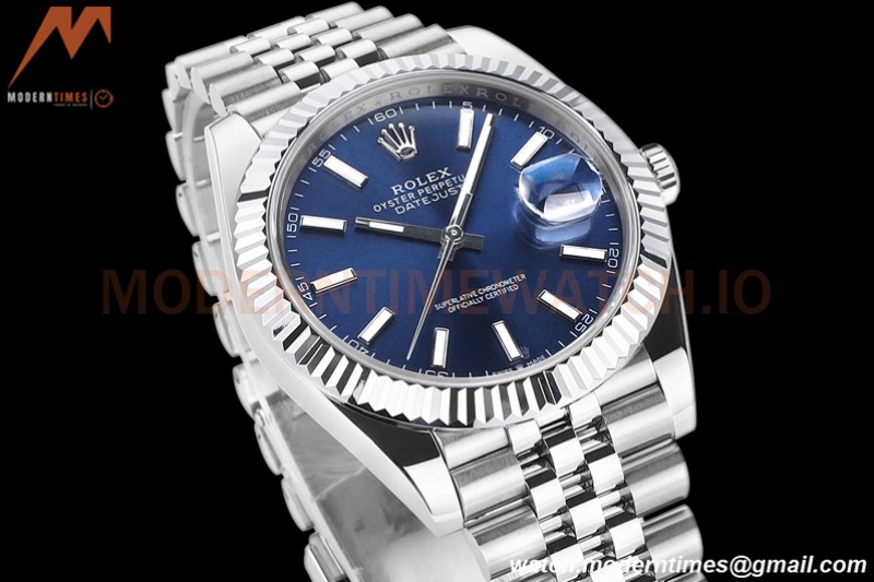 Rolex - DJ2 41mm 126334 Jub Flt 316L SS/SS Blue/Stk A+F VR3235