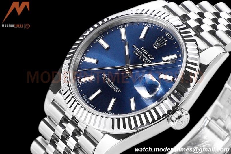Rolex - DJ2 41mm 126334 Jub Flt 316L SS/SS Blue/Stk A+F VR3235