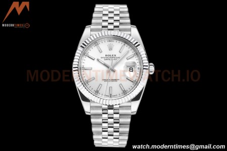 Rolex - DJ2 41mm 126334 Jub Flt 316L SS/SS Silv/Stk A+F VR3235