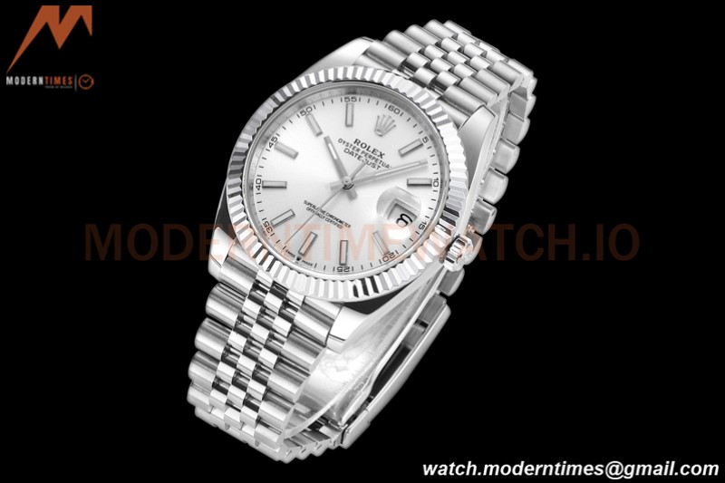 Rolex - DJ2 41mm 126334 Jub Flt 316L SS/SS Silv/Stk A+F VR3235