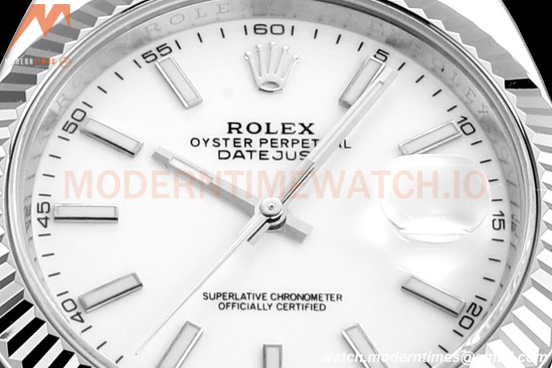 Rolex - DJ2 41mm 126334 Jub Flt 316L SS/SS White/Stk A+F VR3235