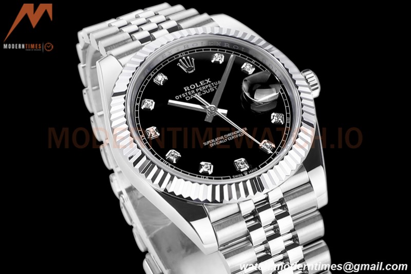 Rolex - DJ2 41mm 126334 Jub Flt 316L SS/SS Black/Dia A+F VR3235