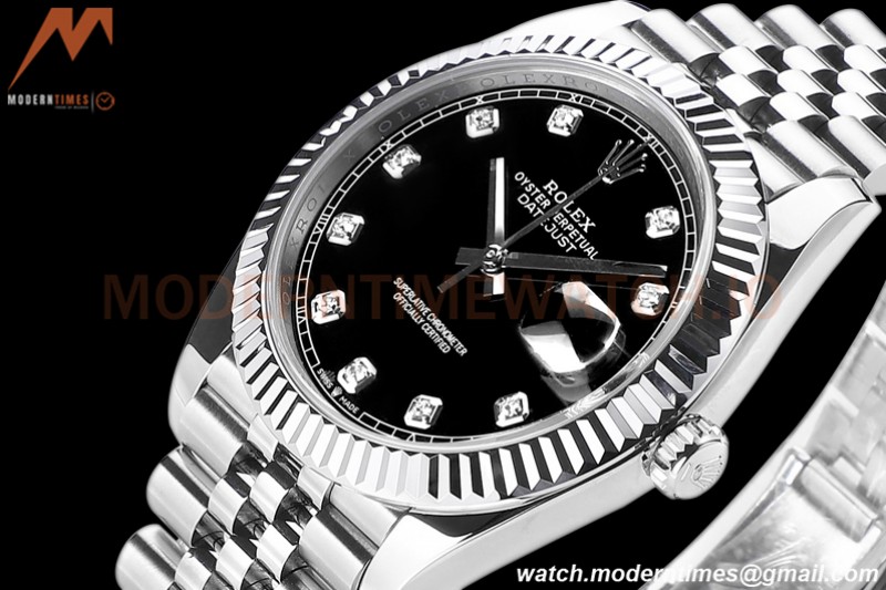 Rolex - DJ2 41mm 126334 Jub Flt 316L SS/SS Black/Dia A+F VR3235