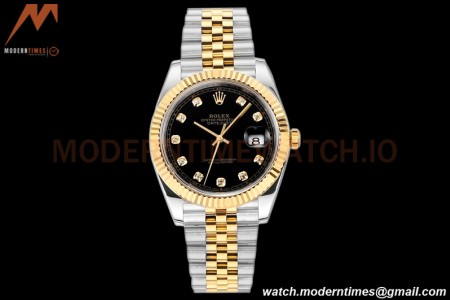Rolex - DJ2 41mm 126333 Jub Flt 316L YG/SS Black/Dia A+F VR3235