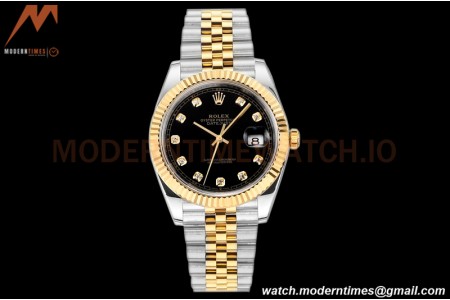 Rolex - DJ2 41mm 126333 Jub Flt 316L YG/SS Black/Dia A+F VR3235