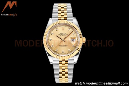 Rolex - DJ2 41mm 126333 Jub Flt 316L YG/SS Champane/Dia A+F VR3235