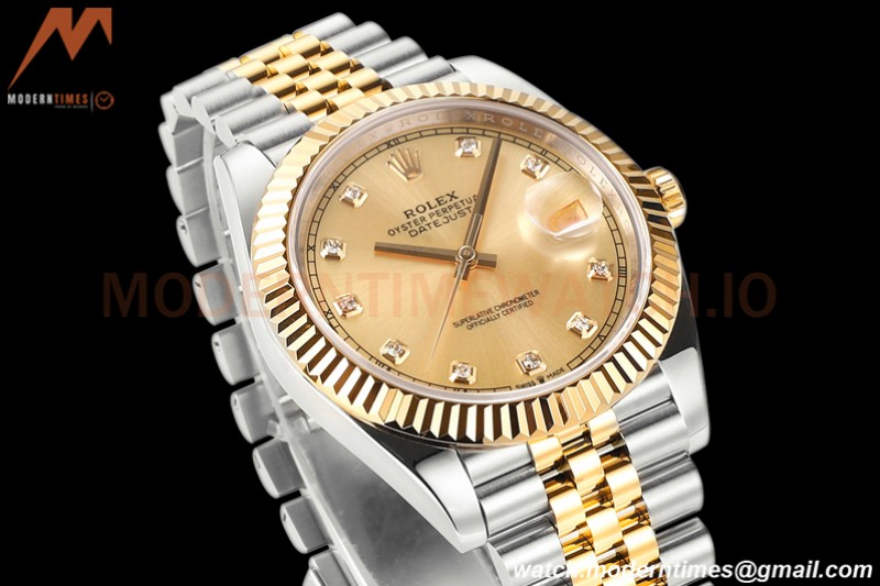 Rolex - DJ2 41mm 126333 Jub Flt 316L YG/SS Champane/Dia A+F VR3235