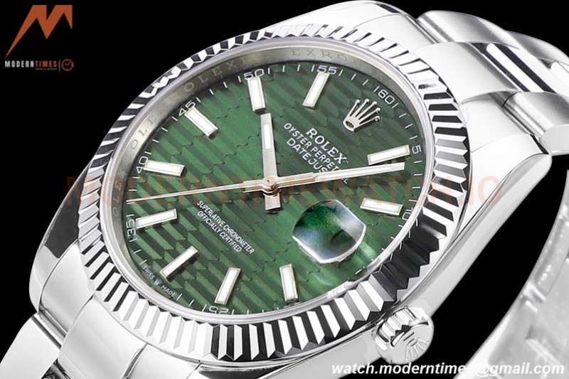 Rolex - DJ2 41mm 126334 Oys Flt 316L YG/SS Green/Dia A+F VR3235