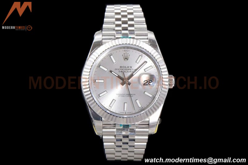Rolex - DJ2 41mm 126334 Jub Flt 904L SS/SS Silv/Stk ARF VR3235