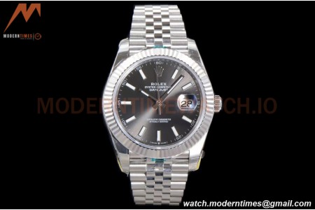 Rolex - DJ2 41mm 126334 Jub Flt 904L SS/SS Grey/Stk ARF VR3235