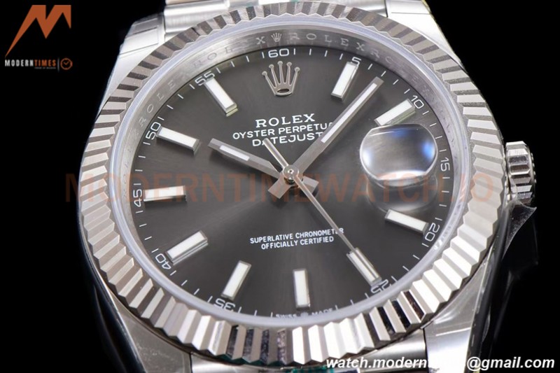 Rolex - DJ2 41mm 126334 Jub Flt 904L SS/SS Grey/Stk ARF VR3235