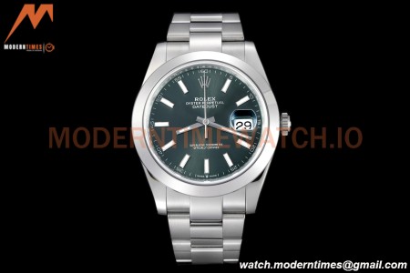 Rolex - Datejust 126300 41mm Oys Smt 904L SS/SS Grn/Stk VSF VS3235