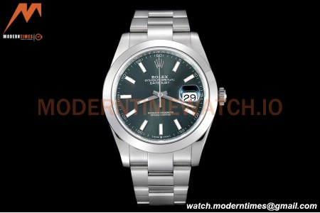 Rolex - Datejust 126300 41mm Oys Smt 904L SS/SS Grn/Stk VSF VS3235