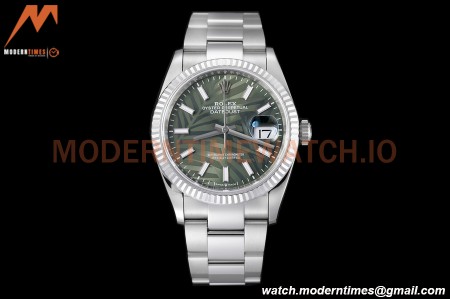 Rolex - Datejust 126234 36mm Oys Flt 904L SS/SS P-Green/Stk VSF VS3235