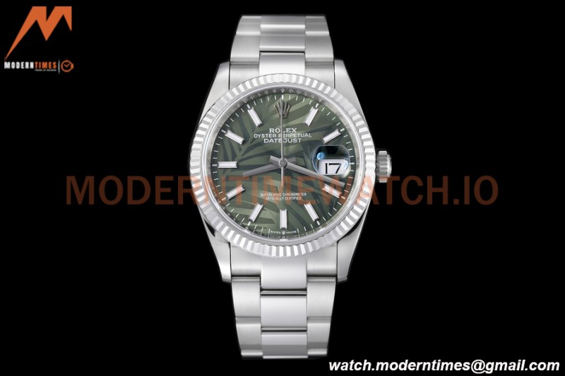 Rolex - Datejust 126234 36mm Oys Flt 904L SS/SS P-Green/Stk VSF VS3235