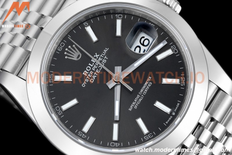 Rolex - Datejust 126300 41mm Jub Smt 904L SS/SS Grey/Stk VSF VS3235