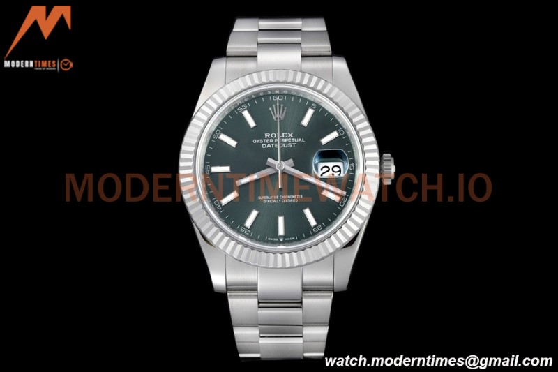 Rolex - Datejust 126334 41mm Oys Flt 904L SS/SS Grn/Stk VSF VS3235
