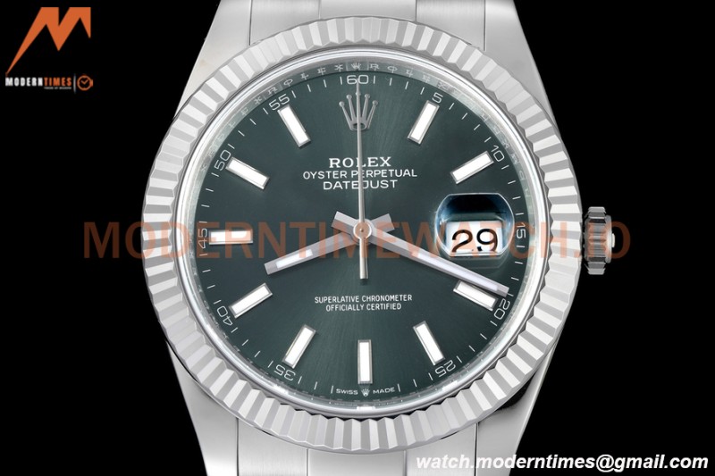Rolex - Datejust 126334 41mm Oys Flt 904L SS/SS Grn/Stk VSF VS3235