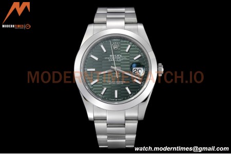 Rolex - Datejust 126300 41mm Oys Smt 904L SS/SS F-Grn/Stk VSF VS3235