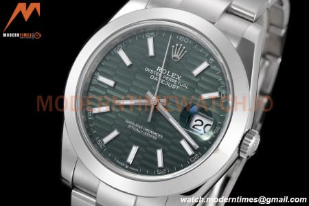 Rolex - Datejust 126300 41mm Oys Smt 904L SS/SS F-Grn/Stk VSF VS3235