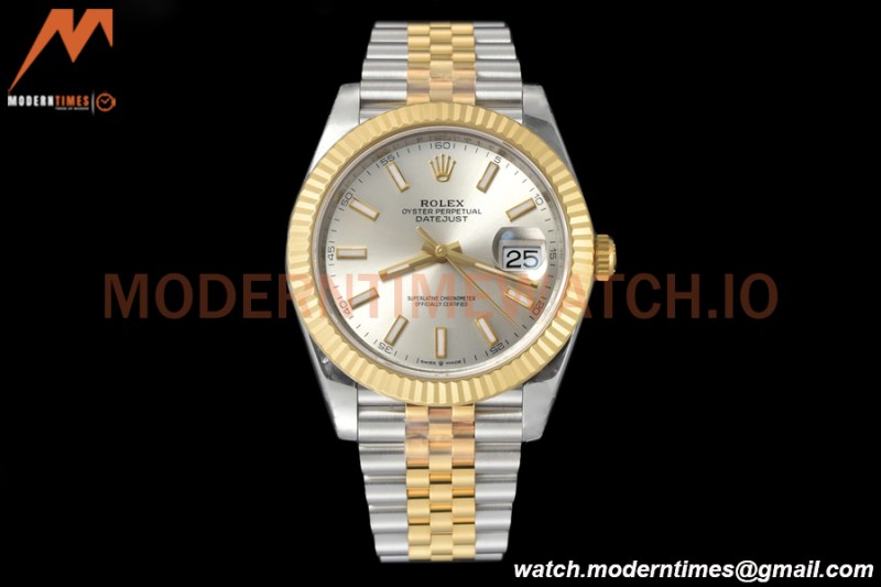 Rolex - Datejust 126333 41mm Jub Flt 904L YG/SS Silv/Stk VSF VS3235