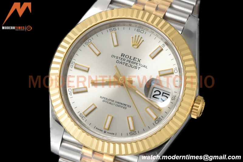 Rolex - Datejust 126333 41mm Jub Flt 904L YG/SS Silv/Stk VSF VS3235