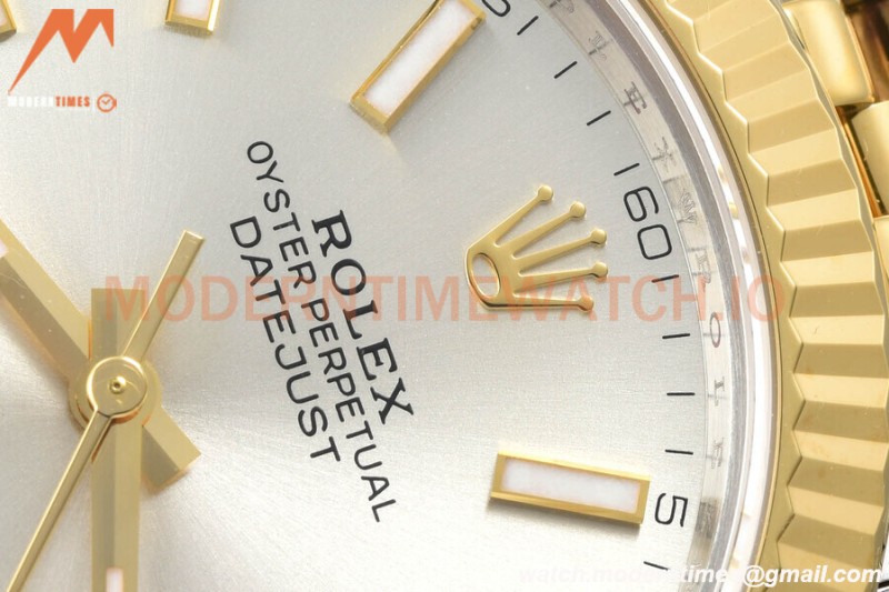 Rolex - Datejust 126333 41mm Jub Flt 904L YG/SS Silv/Stk VSF VS3235