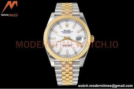 Rolex - Datejust 126333 41mm Jub Flt 904L YG/SS Wht/Stk VSF VS3235