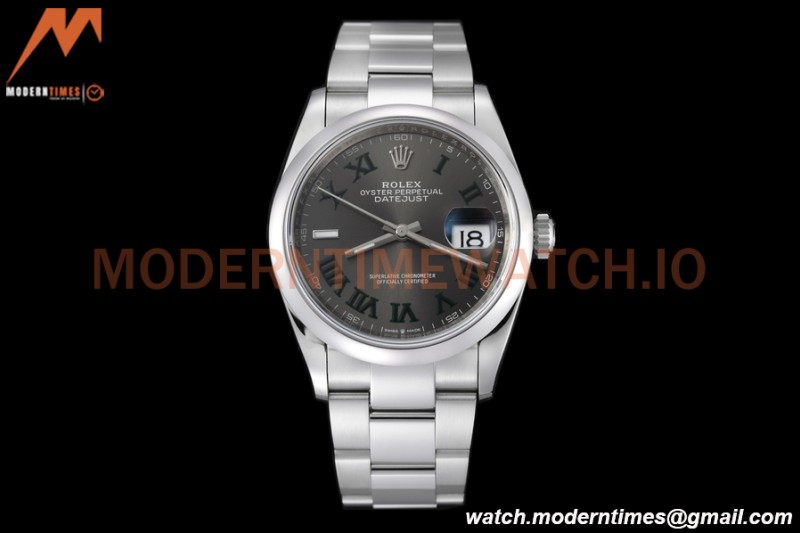 Rolex - Datejust 36mm 126200 Wimbledon Oys Smt 904L SS/SS Grey/Rmn VSF VS3235